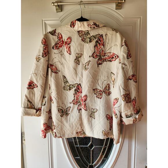 Butterfly Blazer Jacket Alfred Dunner Women Size 18P - Picture 2 of 6